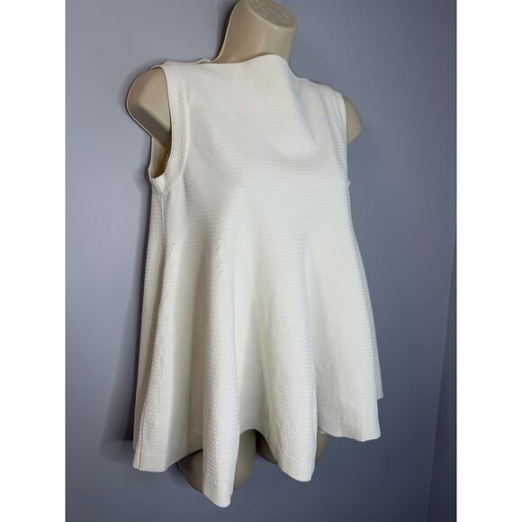 ALAIA Knitted Sleeveless Top Blouse Peplum Stretch Top White Women's 38 - 6 - Picture 3 of 11